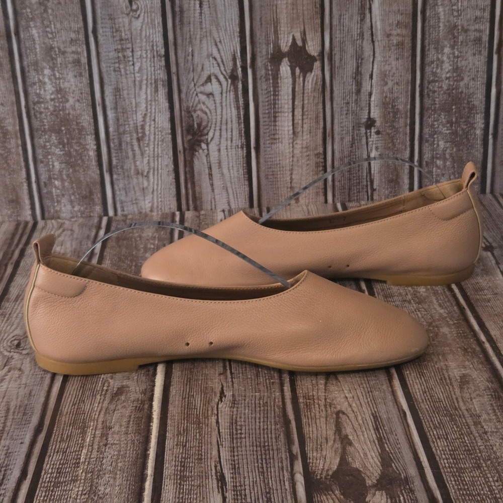 Sz 7 Womens Everlane The Day Glove Tan Leather Comfort Ballet Flats Shoes Good - Picture 9 of 11
